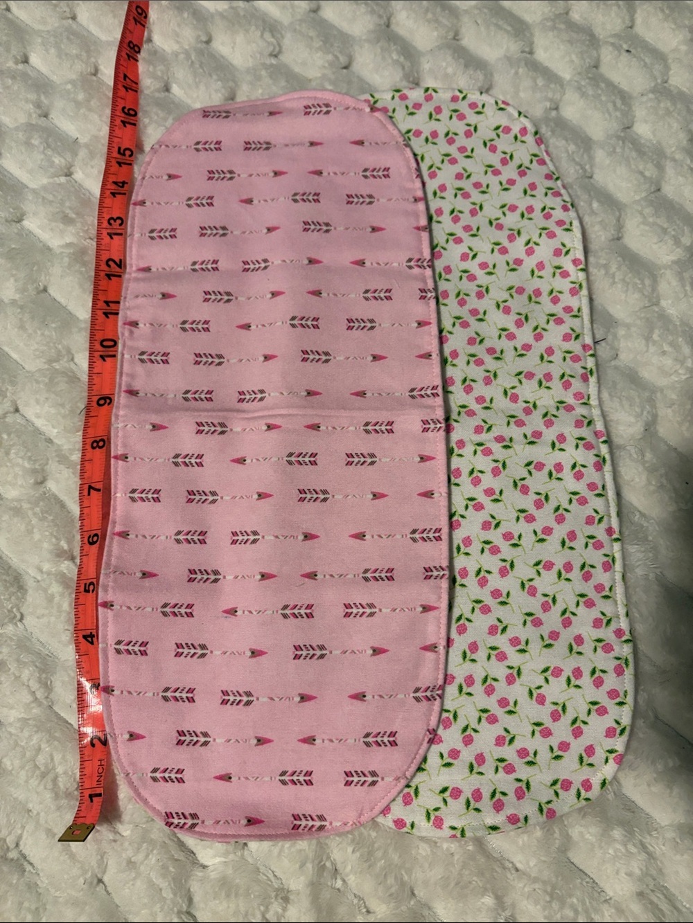 Handmade Reversible Baby Burp Cloth Set, 2 for $15